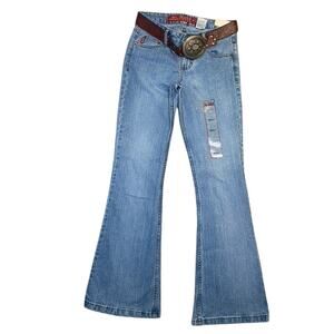 Mudd Y2K Flare Jeans Size 1 with Removable Belt